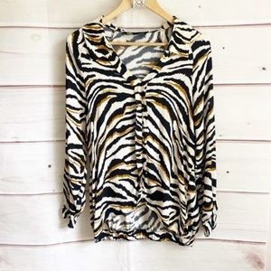 Zara Animal Print Blouse